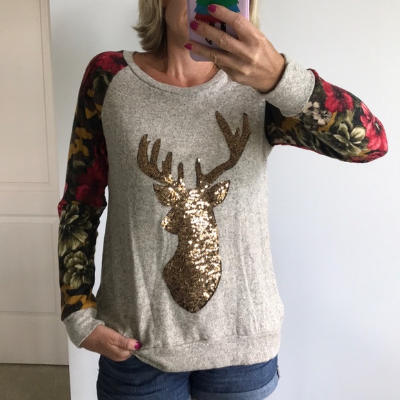 Tops - Sequin Antler Top